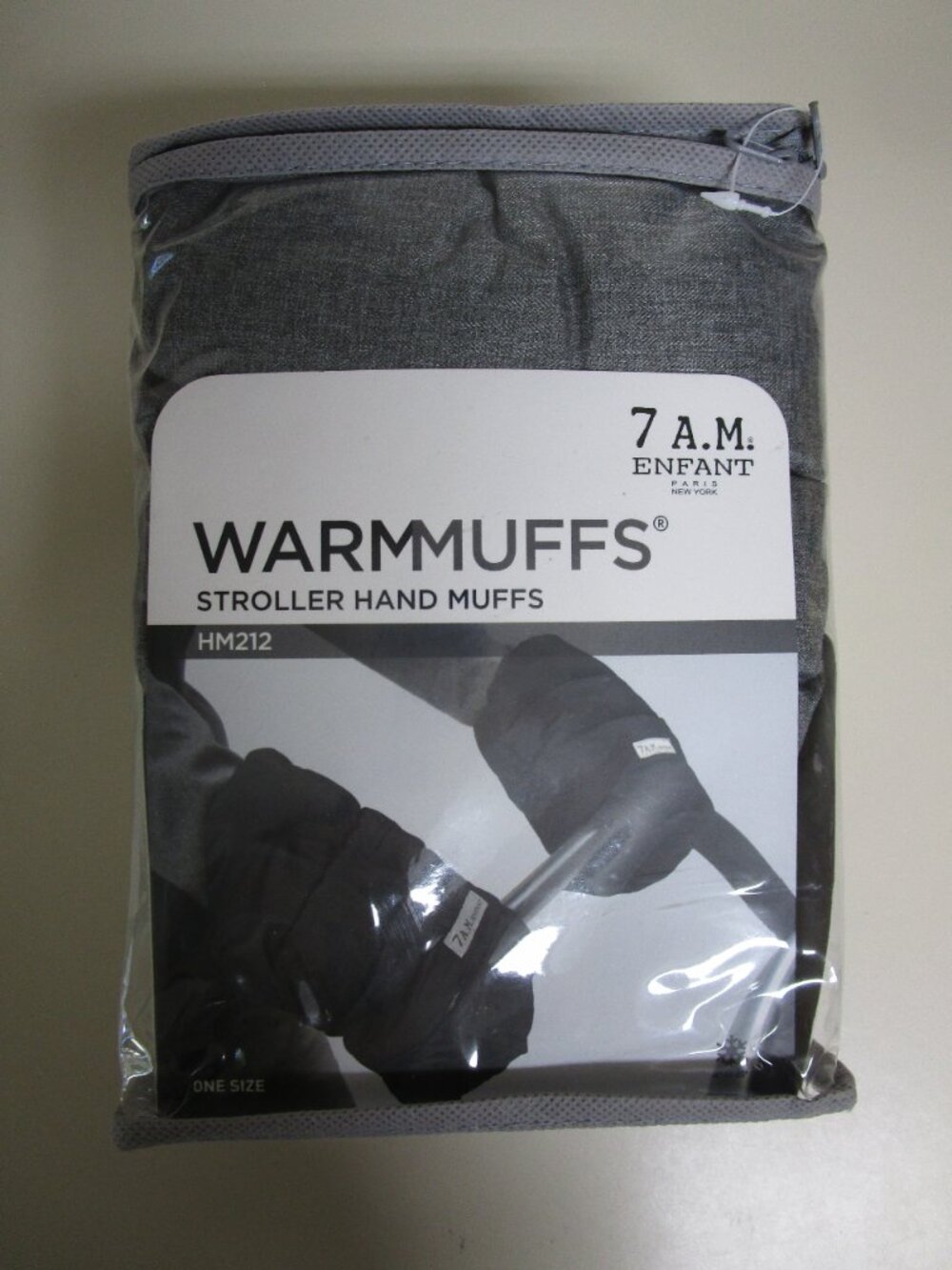 7 AM enfant Warmmuffs Stroller Hand Muffs/Gloves HM-212 Heather Grey NWT